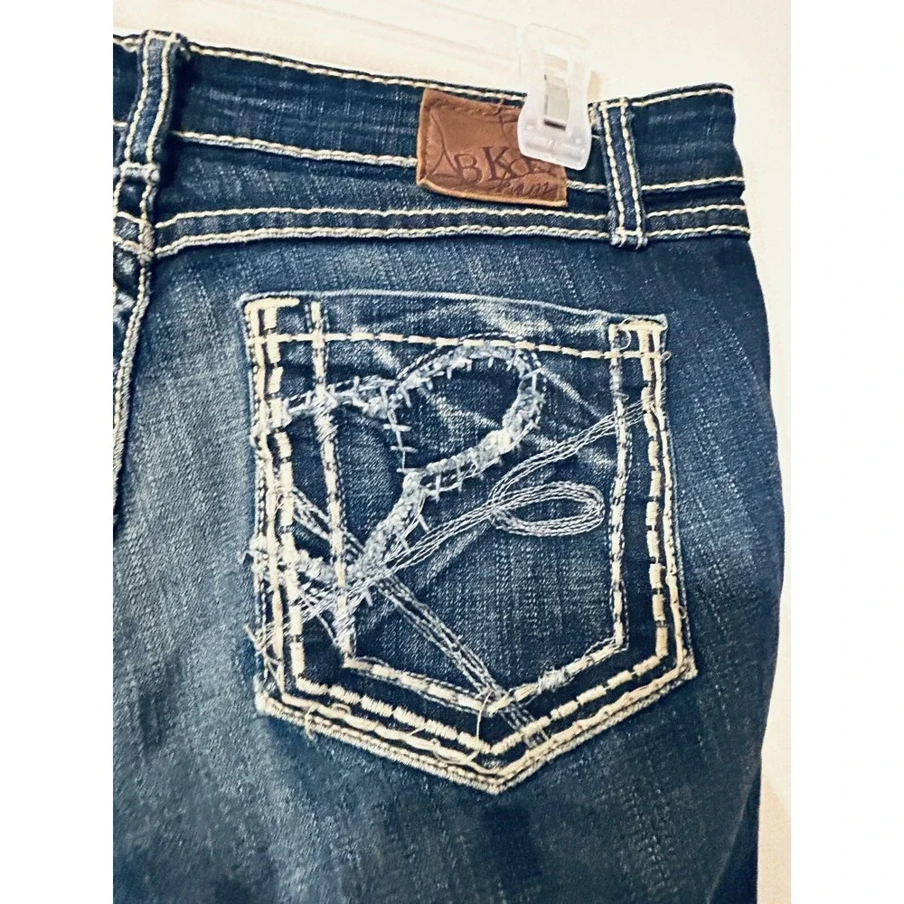 Womens BKE Buckle Madison Skinny Straight Stretch Blue Jeans 30X33 - Picture 4 of 10